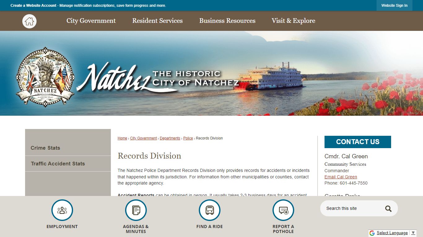 Records Division | Natchez, MS - Official Website