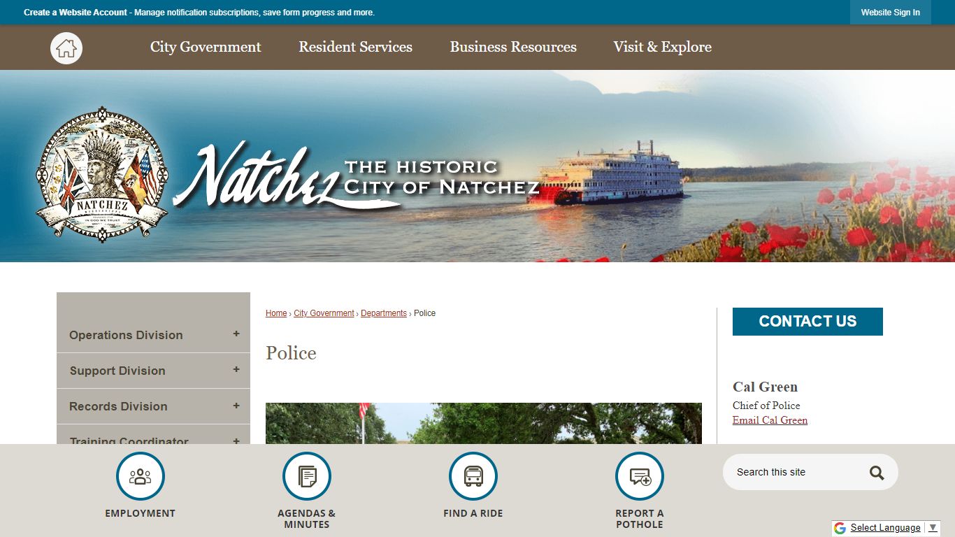 Police | Natchez, MS - Official Website